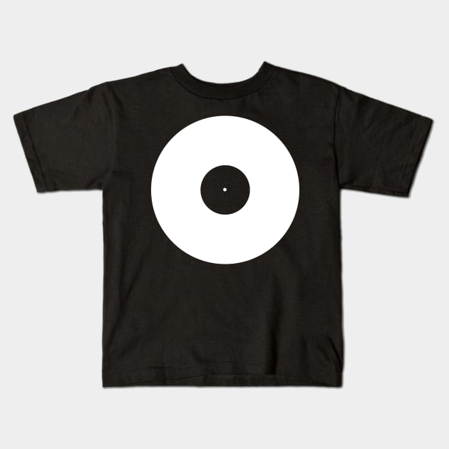 Minimal Vinyl Record Kids T-Shirt by MeatMan